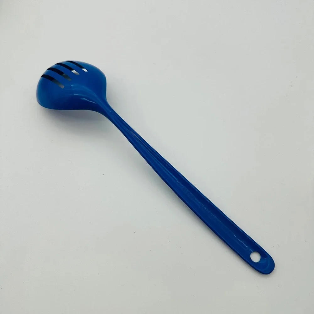 Copco Slotted Spoon Royal Blue Melamine Vintage Kitchen Utensil No 615 12 Inch